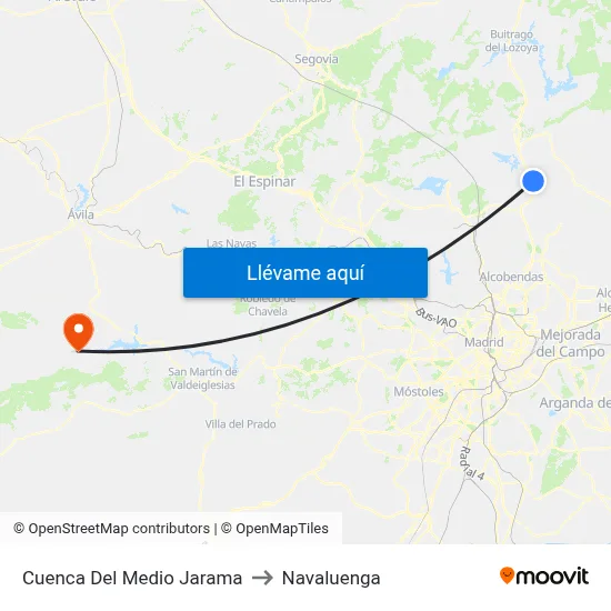 Cuenca Del Medio Jarama to Navaluenga map