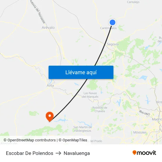Escobar De Polendos to Navaluenga map