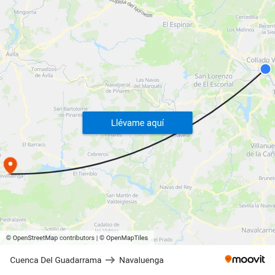 Cuenca Del Guadarrama to Navaluenga map