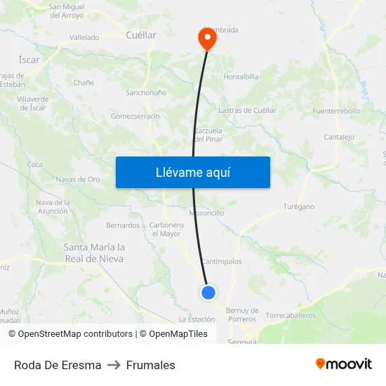 Roda De Eresma to Frumales map