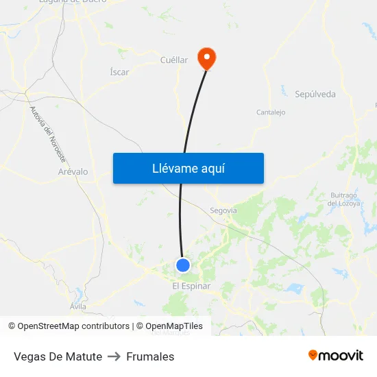 Vegas De Matute to Frumales map