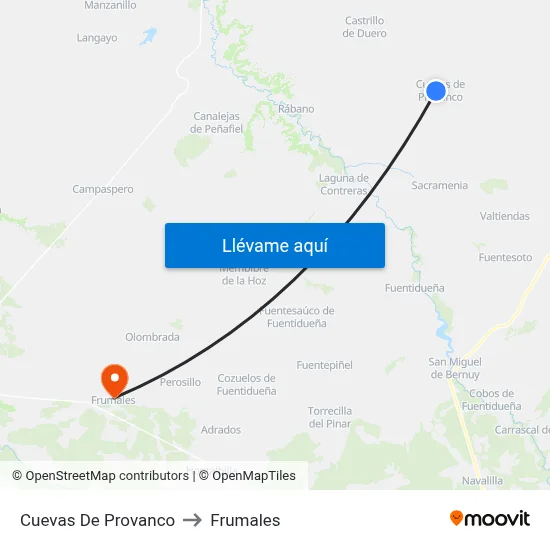 Cuevas De Provanco to Frumales map