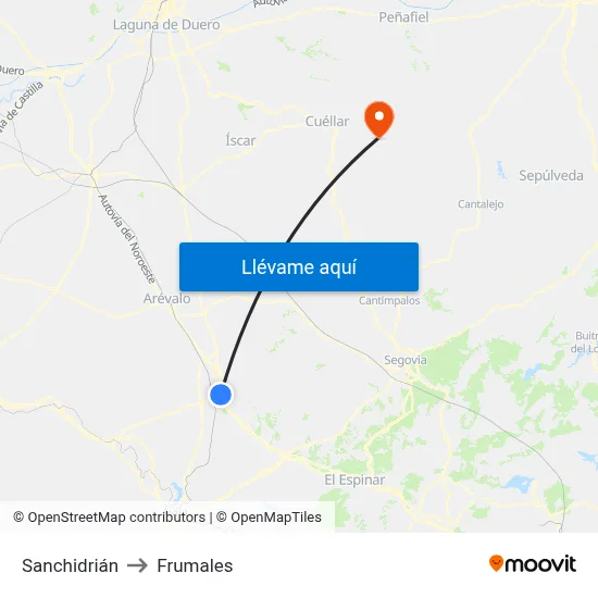 Sanchidrián to Frumales map