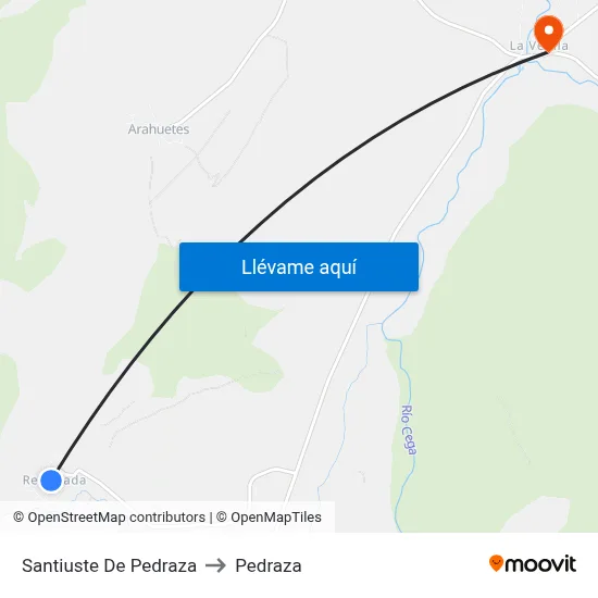 Santiuste De Pedraza to Pedraza map