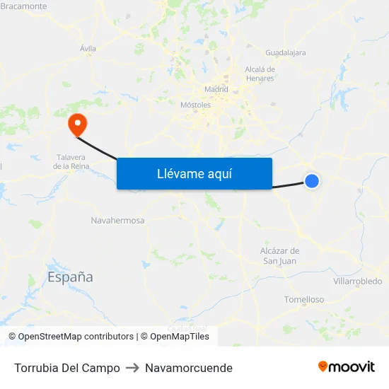 Torrubia Del Campo to Navamorcuende map