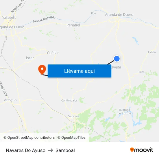 Navares De Ayuso to Samboal map