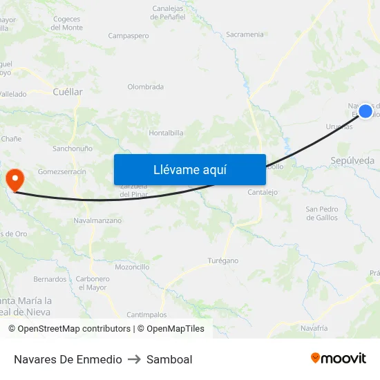 Navares De Enmedio to Samboal map