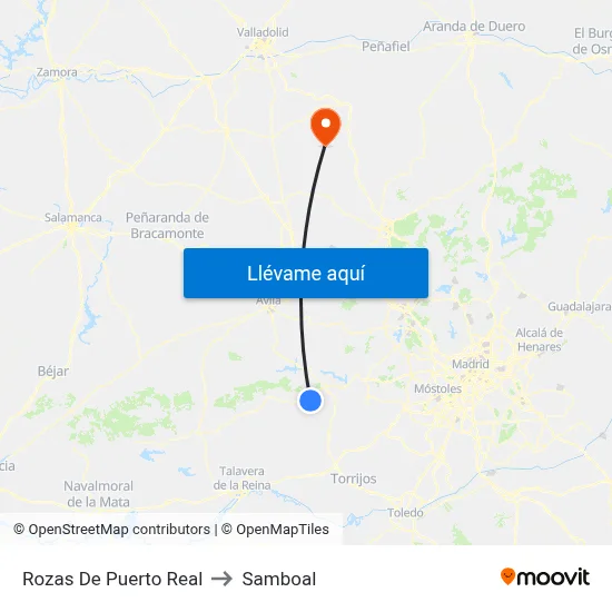 Rozas De Puerto Real to Samboal map
