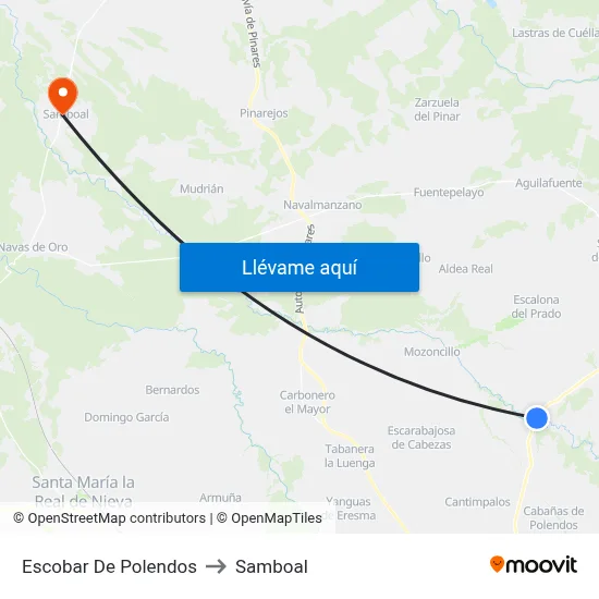 Escobar De Polendos to Samboal map
