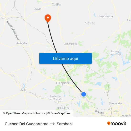 Cuenca Del Guadarrama to Samboal map