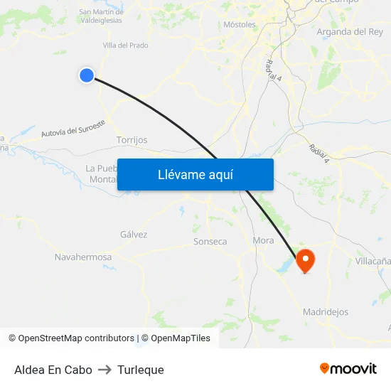 Aldea En Cabo to Turleque map