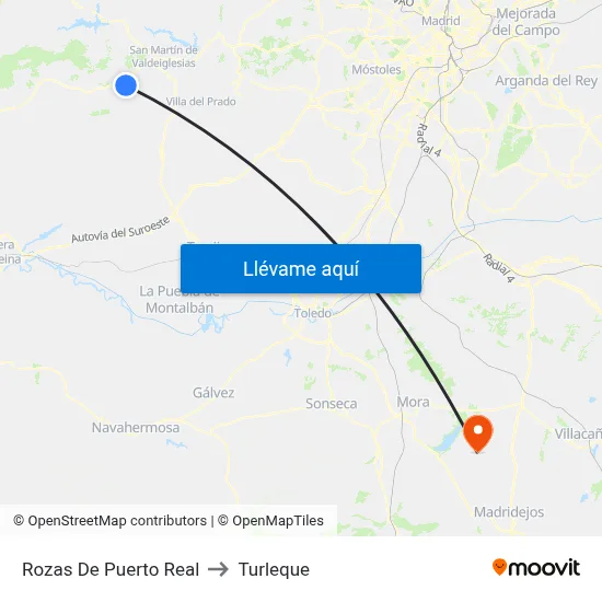 Rozas De Puerto Real to Turleque map