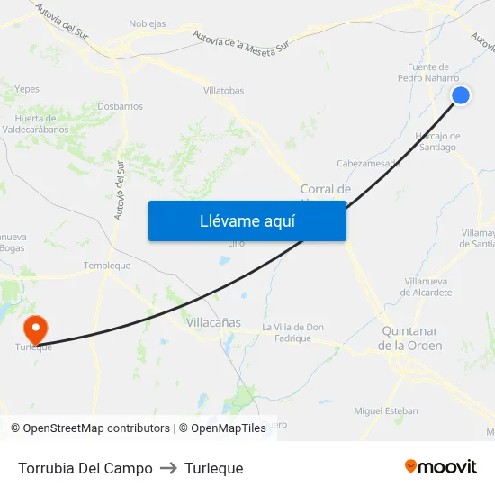 Torrubia Del Campo to Turleque map