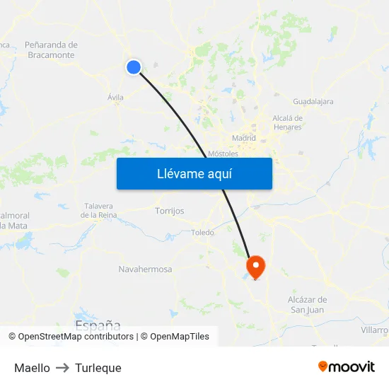 Maello to Turleque map