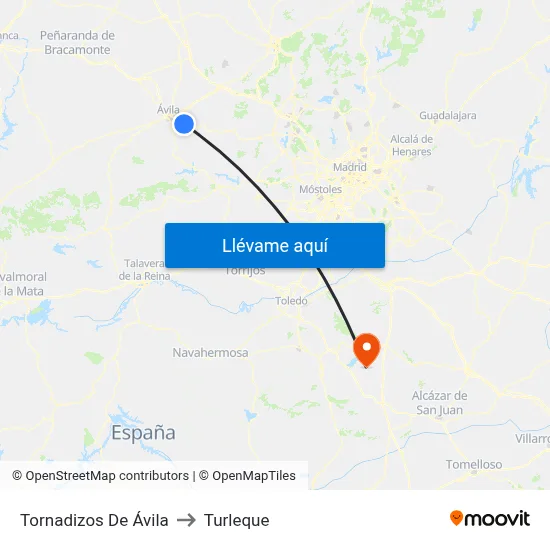 Tornadizos De Ávila to Turleque map