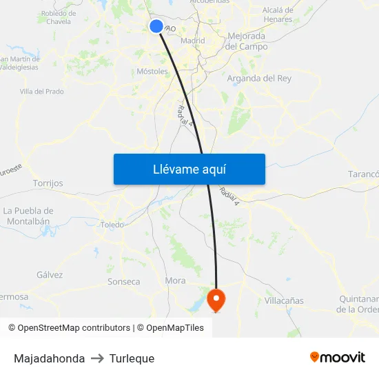 Majadahonda to Turleque map