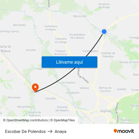 Escobar De Polendos to Anaya map