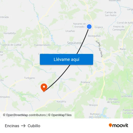 Encinas to Cubillo map