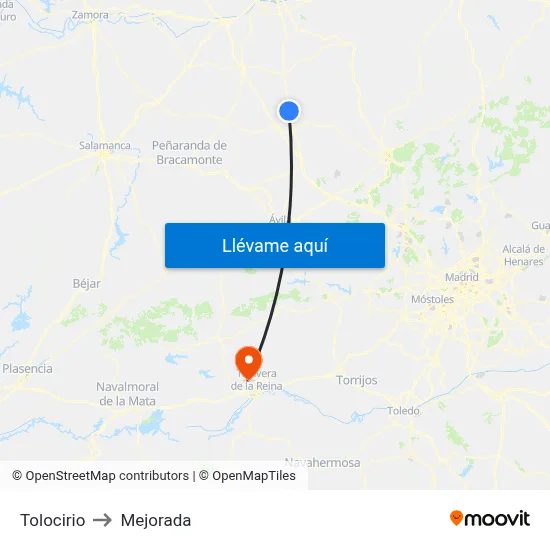Tolocirio to Mejorada map