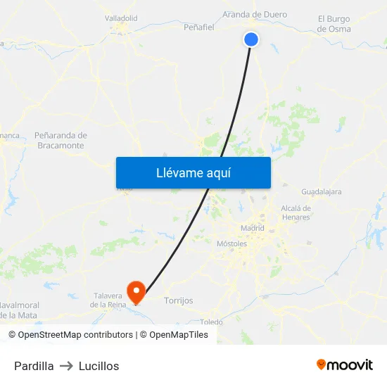 Pardilla to Lucillos map