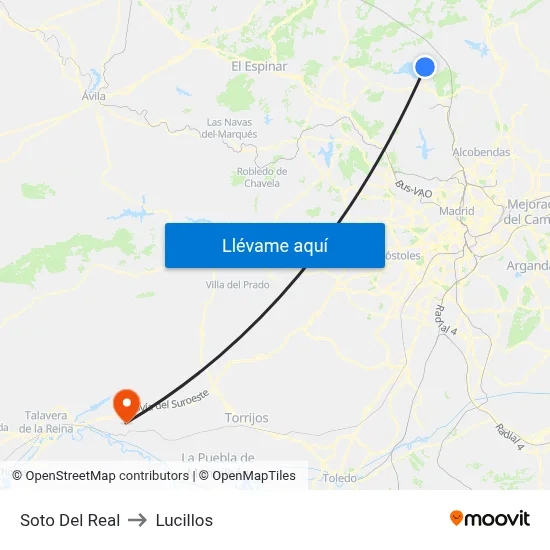 Soto Del Real to Lucillos map