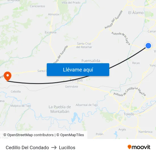 Cedillo Del Condado to Lucillos map