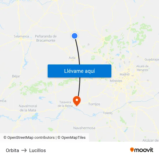 Orbita to Lucillos map