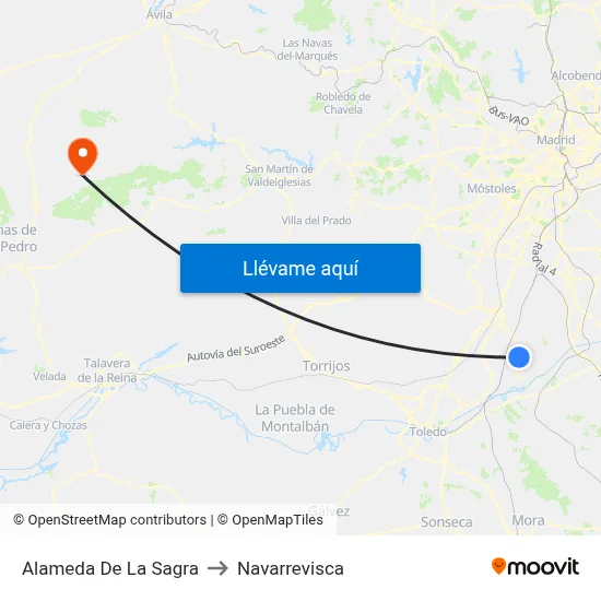 Alameda De La Sagra to Navarrevisca map