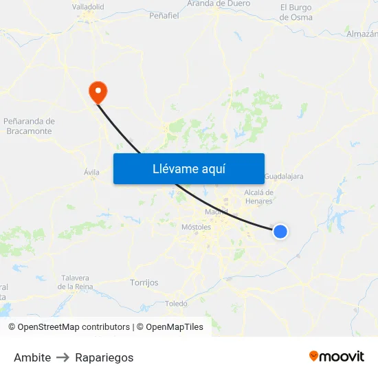 Ambite to Rapariegos map