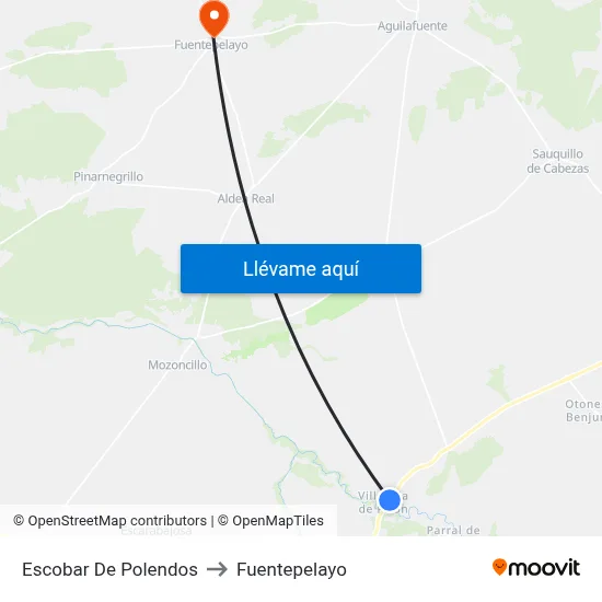 Escobar De Polendos to Fuentepelayo map