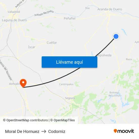 Moral De Hornuez to Codorniz map