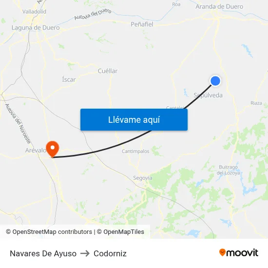 Navares De Ayuso to Codorniz map