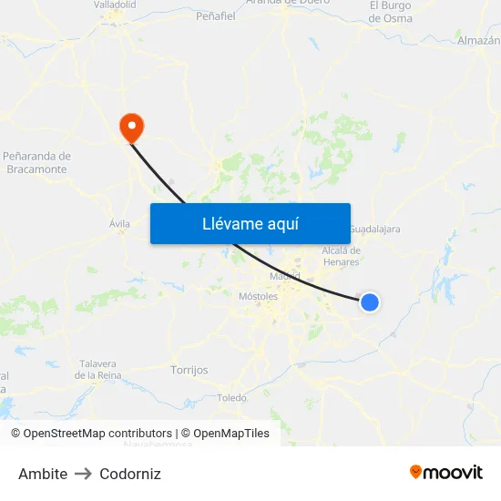 Ambite to Codorniz map