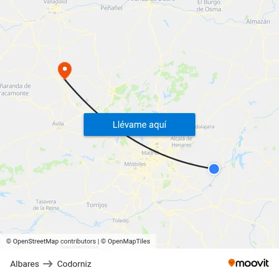 Albares to Codorniz map