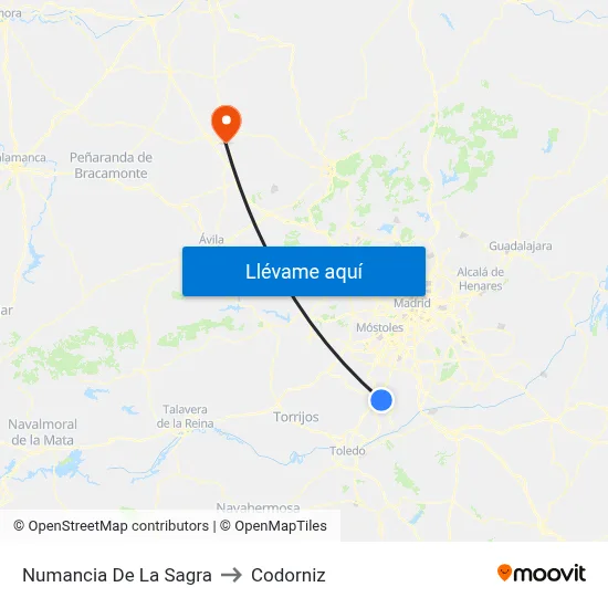 Numancia De La Sagra to Codorniz map