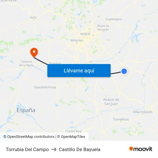 Torrubia Del Campo to Castillo De Bayuela map