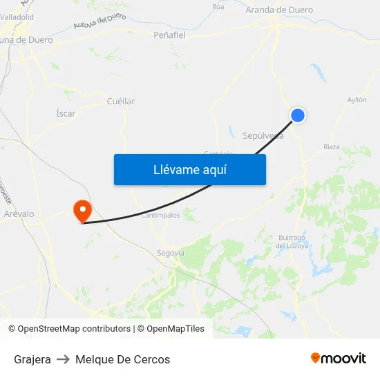 Grajera to Melque De Cercos map