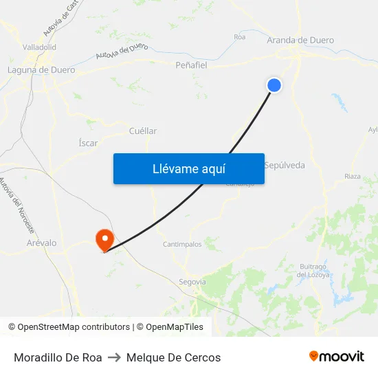 Moradillo De Roa to Melque De Cercos map