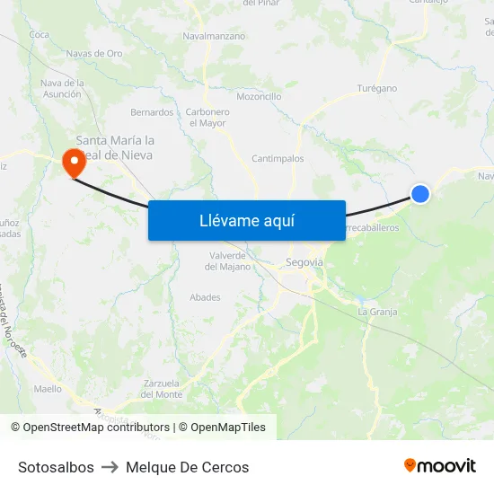 Sotosalbos to Melque De Cercos map