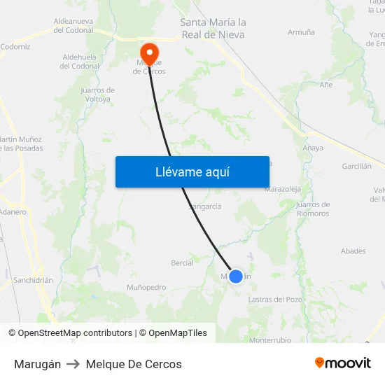 Marugán to Melque De Cercos map