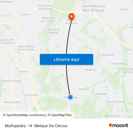 Muñopedro to Melque De Cercos map