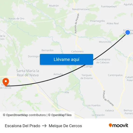 Escalona Del Prado to Melque De Cercos map
