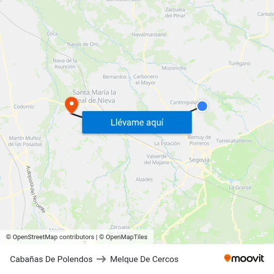 Cabañas De Polendos to Melque De Cercos map