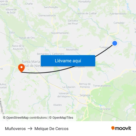 Muñoveros to Melque De Cercos map