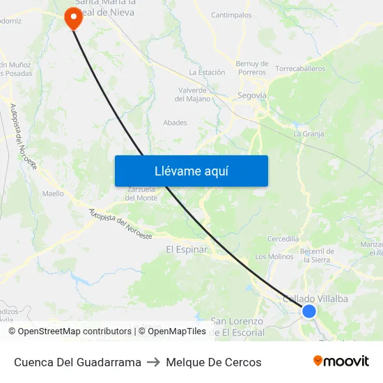 Cuenca Del Guadarrama to Melque De Cercos map
