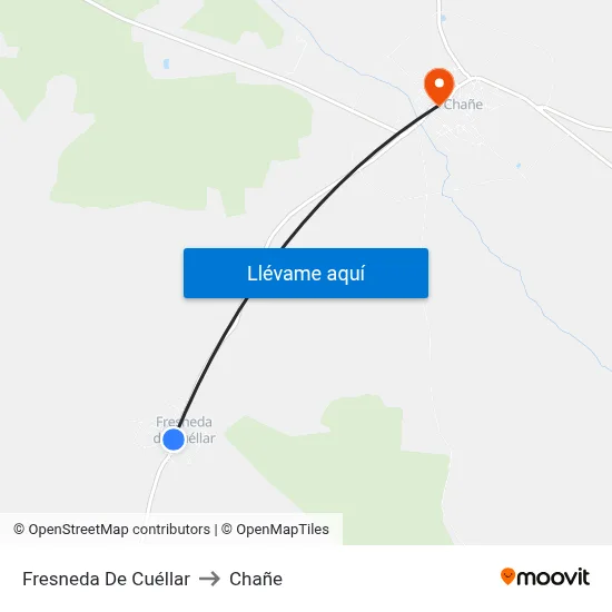 Fresneda De Cuéllar to Chañe map