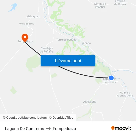 Laguna De Contreras to Fompedraza map