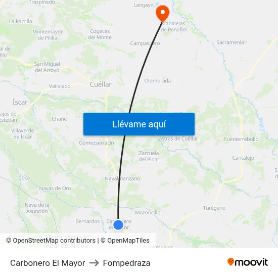Carbonero El Mayor to Fompedraza map