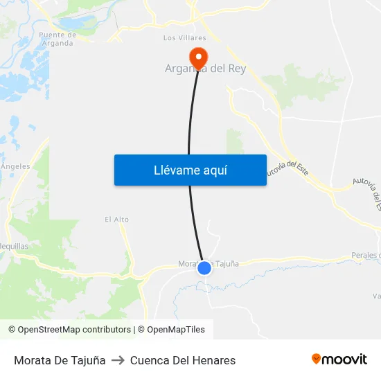 Morata De Tajuña to Cuenca Del Henares map