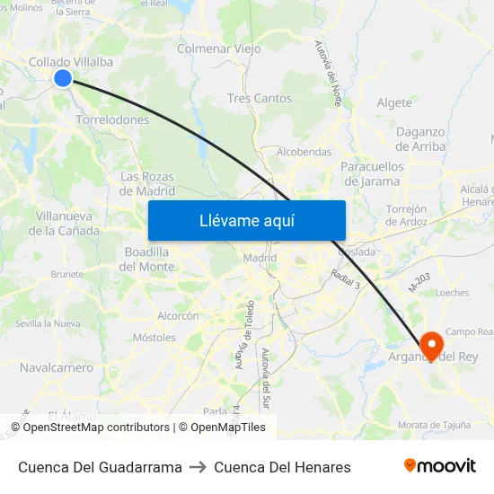 Cuenca Del Guadarrama to Cuenca Del Henares map
